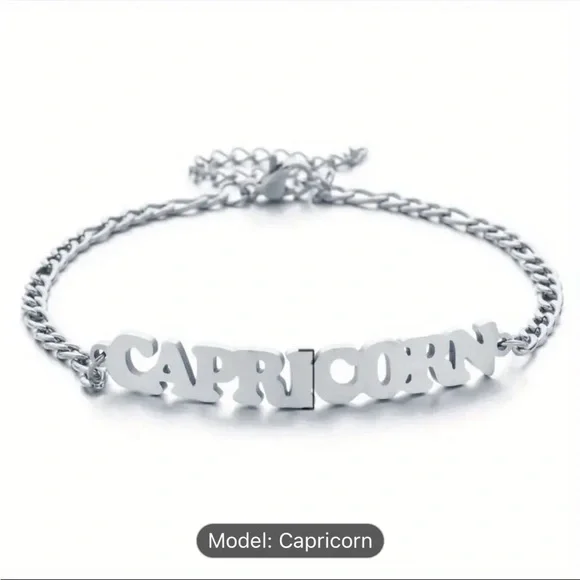Trendy Horoscope zodiac letter bracelets One of each unisex. Stainless steel. - Picture 8 of 10